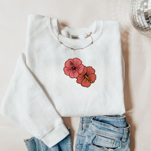 Tropical hibiscus pattern  sweatshirt