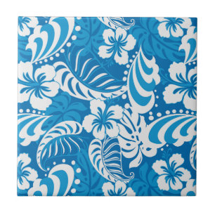 Tropical Hibiscus Pattern Tile