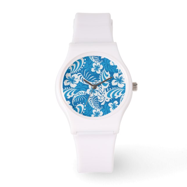 Tropical Hibiscus Pattern Watch (Front)