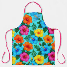 Tropical Hibiscus Professional Culinary Apron