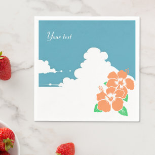 Tropical Hibiscus Summer Wedding Napkin