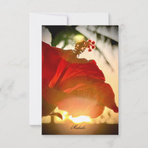 Tropical Hibiscus Thank You Card