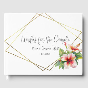 Tropical Hibiscus Wedding Guest Book