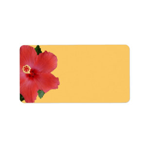 Tropical Hibiscus Wedding or General Blank Address Label
