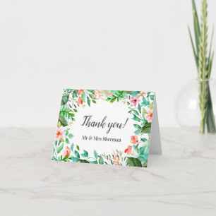 Tropical Hibiscus    Wedding Thank You Card