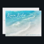 TROPICAL HOLIDAY BEACH | Christmas or Hanukkah<br><div class="desc">Warm Wishes! Send greetings for the holidays from ocean lovers everywhere! This Florida Gulf Coast ocean waves holiday card in shades of teal, aqua, and navy and ocean blue is tropical and whimsical and perfect for a warm weather Christmas or sharing vacation memories. Just personalise names and you have your...</div>