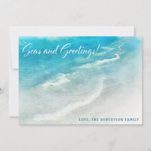 TROPICAL HOLIDAY CARD   Coastal Beach Christmas