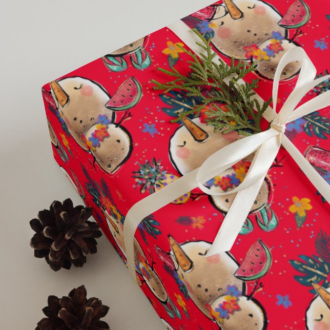 Tropical Holiday Christmas Wrapping Paper Sheets (Creator Uploaded)