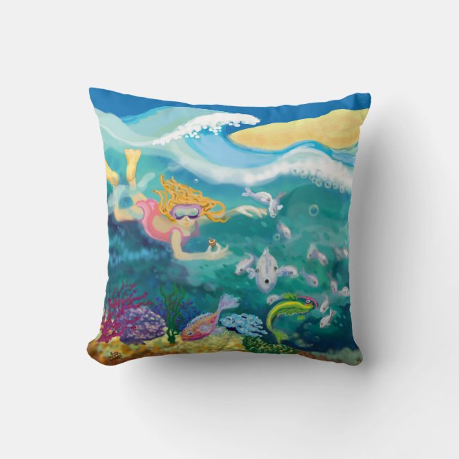 tropical holiday cushion (Front)