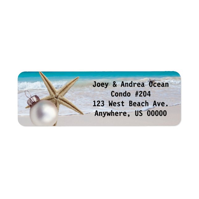 Tropical Holiday Custom Address Labels (Front)