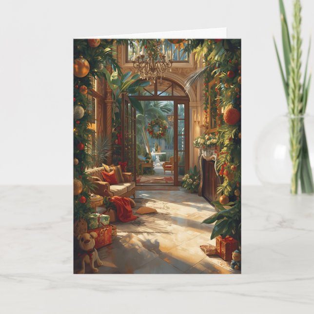 Tropical Holiday Elegance Card (Front)