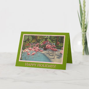Tropical Holiday Flamingo Card