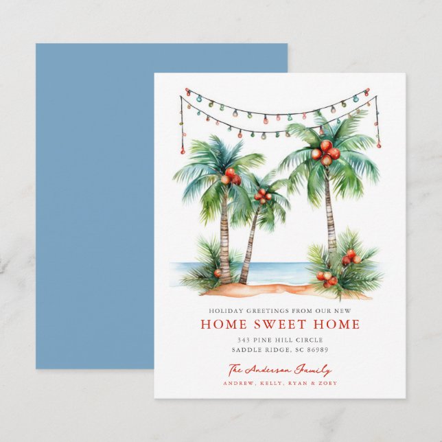 Tropical Holiday New Home Card (Front/Back)
