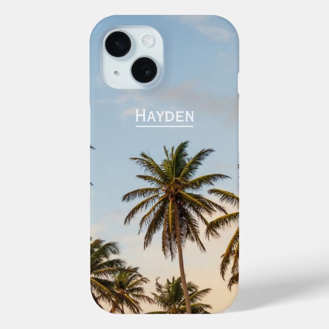 Tropical Holiday Palm Trees Case-Mate iPhone Case (Back)