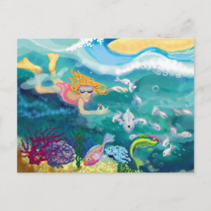 Tropical holiday postcard