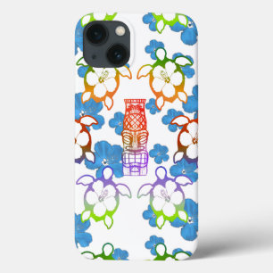 Tropical Honu And Tikis iPhone 13 Case