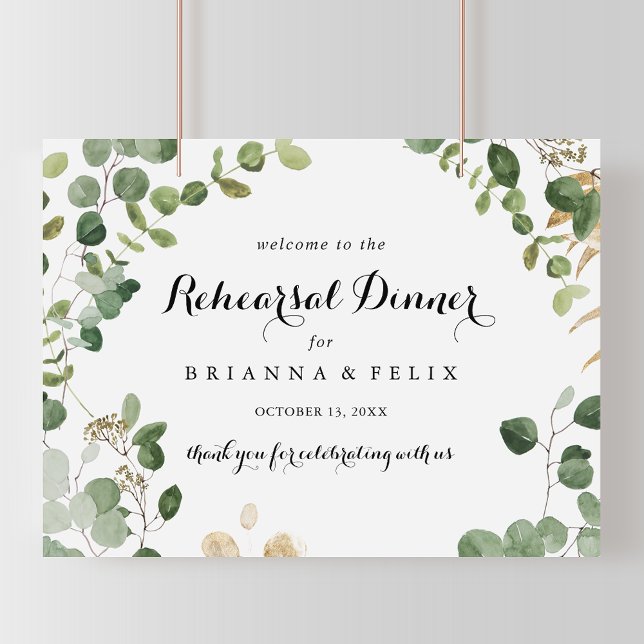Tropical Horizontal Rehearsal Dinner Welcome Sign (Creator Uploaded)