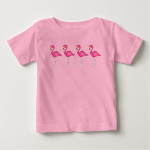 Tropical Hot Pink Flamingo Island Bird Paradise Baby T-Shirt