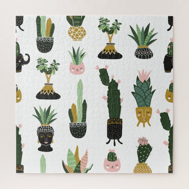 Tropical House Plants Illustration Jigsaw Puzzle (Vertical)