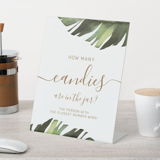 Tropical How Many Candies Are In The Jar Sign (In SItu)