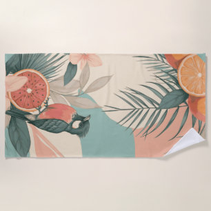 Tropical Humming Bird Beach Towel