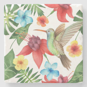 Tropical Hummingbird 2 Stone Coaster