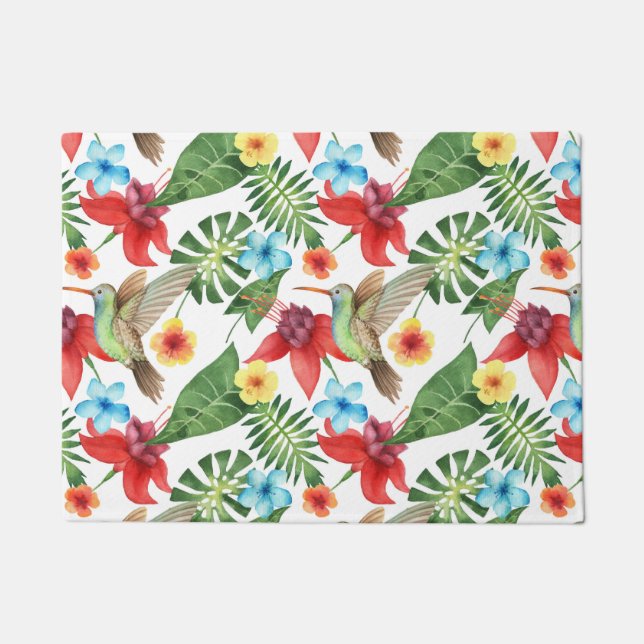 Tropical Hummingbird Doormat (Front)