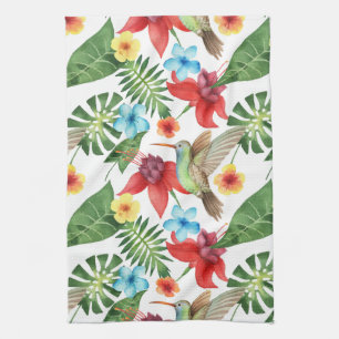 Tropical Hummingbird Tea Towel