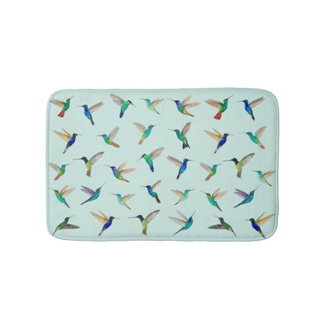 Tropical Hummingbirds Bath Mat (Front)