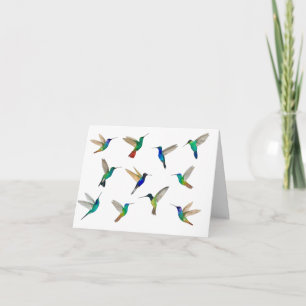 Tropical Hummingbirds Card