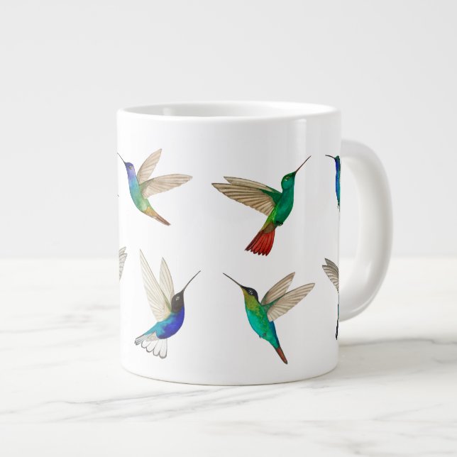 Tropical hummingbirds large coffee mug (Front Right)