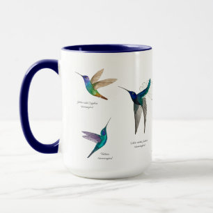 Tropical Hummingbirds Two-Tone Coffee Mug