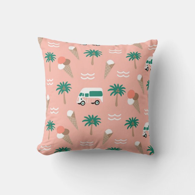Tropical Ice Cream Adventure Cushion (Front)