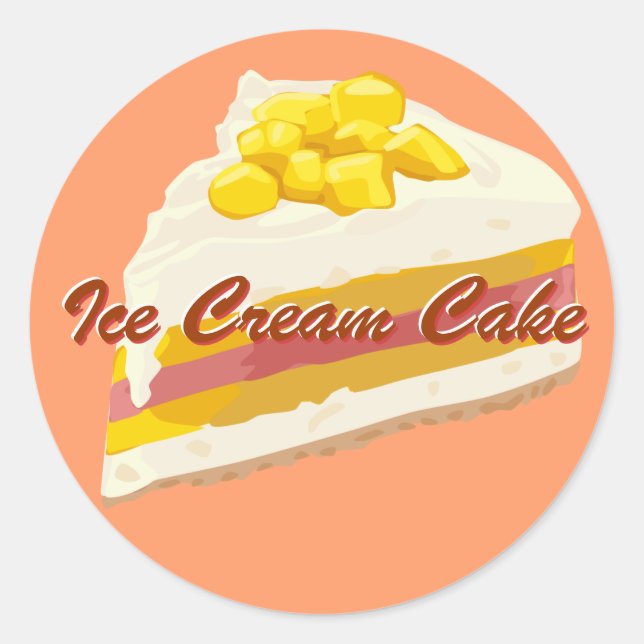 Tropical Ice Cream Cake Stickers (Front)