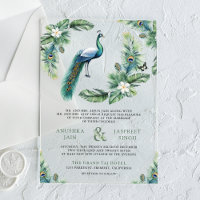 Tropical Indian Peacock Floral Wedding