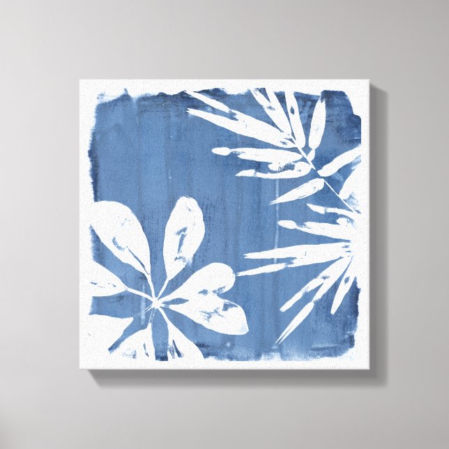Tropical Indigo Impressions - Tropical Greenery Canvas Print (Front)