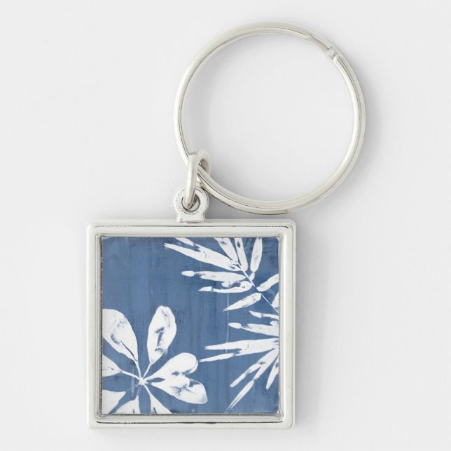 Tropical Indigo Impressions - Tropical Greenery Key Ring (Front)