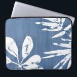 Tropical Indigo Impressions - Tropical Greenery Laptop Sleeve<br><div class="desc">Tropical Indigo Impressions III by June Erica Vess. Features tropical greenery against an indigo-coloured background.</div>