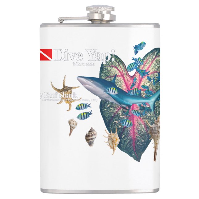 Tropical Invitation Hip Flask (Front)