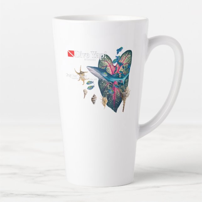 Tropical Invitation Latte Mug (Right)