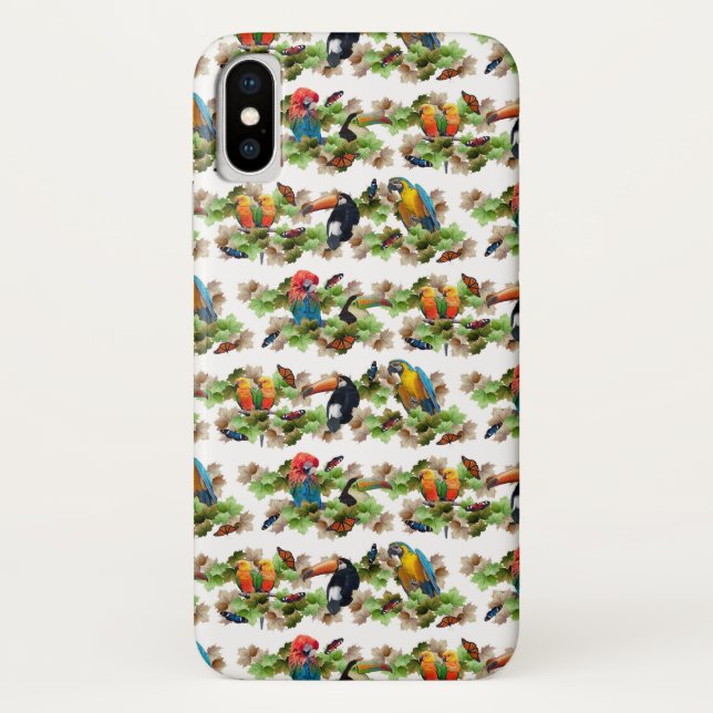 Tropical iPhone X Case (choose colour) (Back)