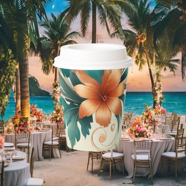 Tropical Iridescence Paper Cup With Lid (Creator Uploaded)