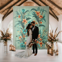 Tropical Iridescence Wedding Backdrop