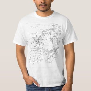 Tropical Island Adult Colouring Shirt