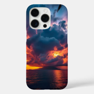 tropical island at sunset iPhone 16 pro case