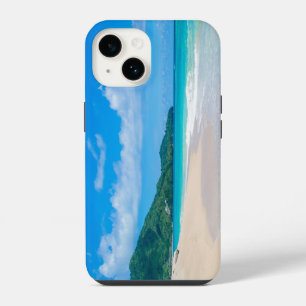 Tropical Island Beach, Blue Sky iPhone 14 Case