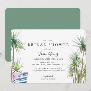 Tropical Island Beach Bridal Shower Invitation