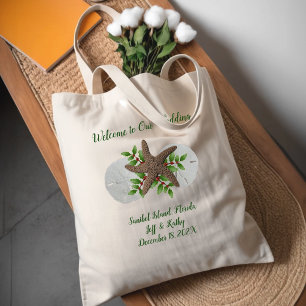 Tropical Island Beach Christmas Wedding Welcome Tote Bag