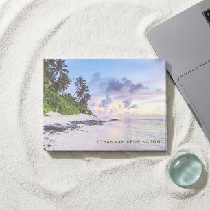 Tropical Island Beach Coastal Sunset Post-it Notes