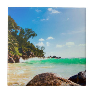 Tropical Island Beach Getaway Tile